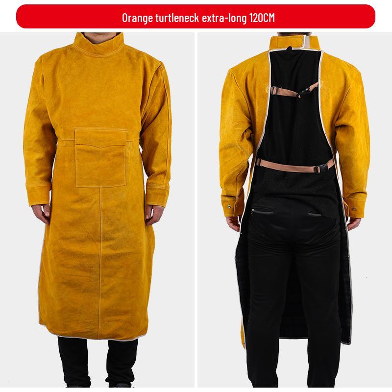 Cowhide Welding Suit – Flame Retardant, Anti-Scald, High-Temperature & Wear Resistant Leather Apron for Welders.