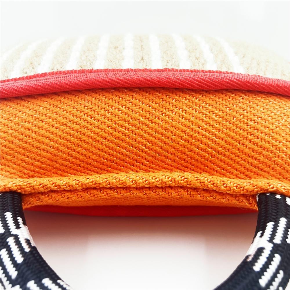 Heavy-Duty Jute Chew Toy for Large Dogs Tear-Resistant Braided Pillow with 3 Handles Reinforced Layer | Aggressive Chewer Proof