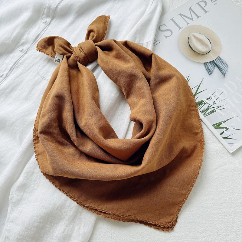 Solid Color Knitted Triangular Scarf Soft Multi-Functional Headscarf Coldproof Windproof Neck Warmer Autumn And Winter