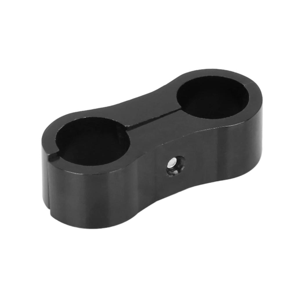 X AUTOHAUX Hose Separator Clamp, Hose Clamp, Fuel Line Connector, Aluminum, Black, Pack of 5 AN6