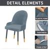Soft Velvet Semicircle Armchair Covers Stretch Dining Chair Cover Solid Color Funda Silla Oficina Seat Covers Kitchen Wedding