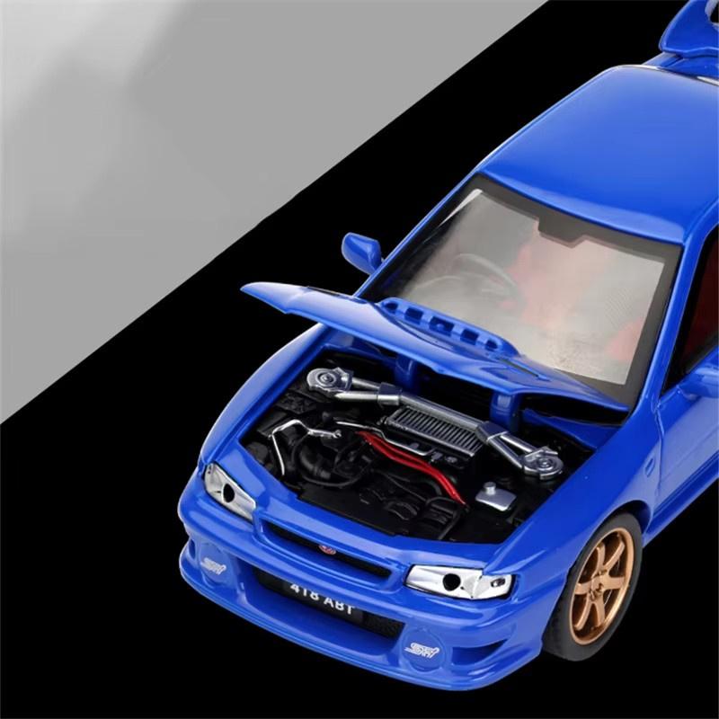 1/32 Subaru Impreza WRX STI Alloy Sports Car Model Diecasts Metal Racing Car Vehicles Model Sound Light Simulation Kids Toy Gift