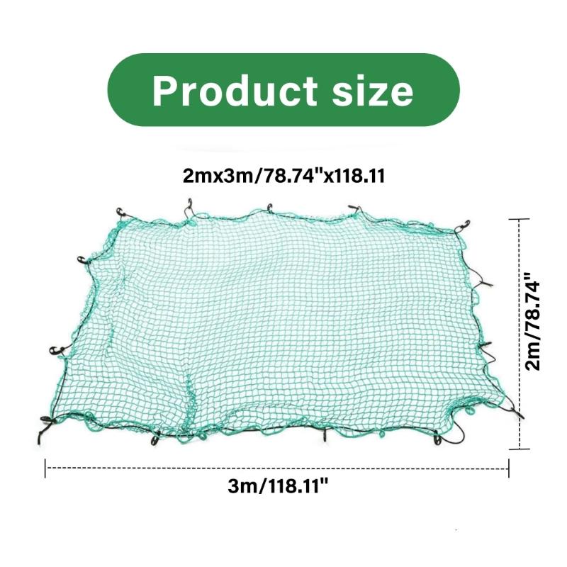 Hochsichtbares Pritschenwagen-Ladenetz 2x3m Polyethylen-Textur Praktisches Maschen-Ladeflächen-Sicherheitsnetz für Camping-Reisen