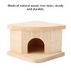 Natural Wooden Hamster Bed Cabin Small Animal Warm House Hamster Nest