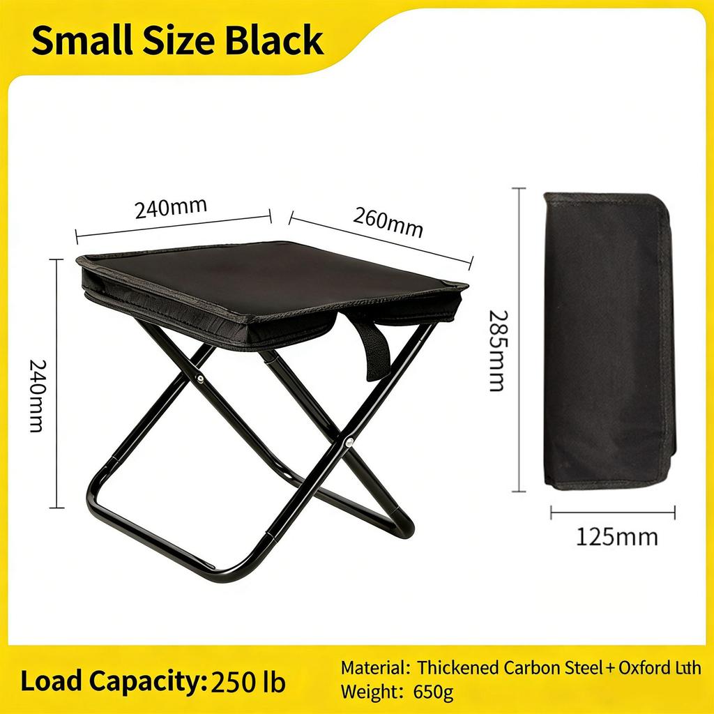 Portable Folding Fishing Stool Lightweight Aluminum Alloy Outdoor Camping Chair for Outdoor Travel Hiking Picnic Camping Fishing Seat Activities
