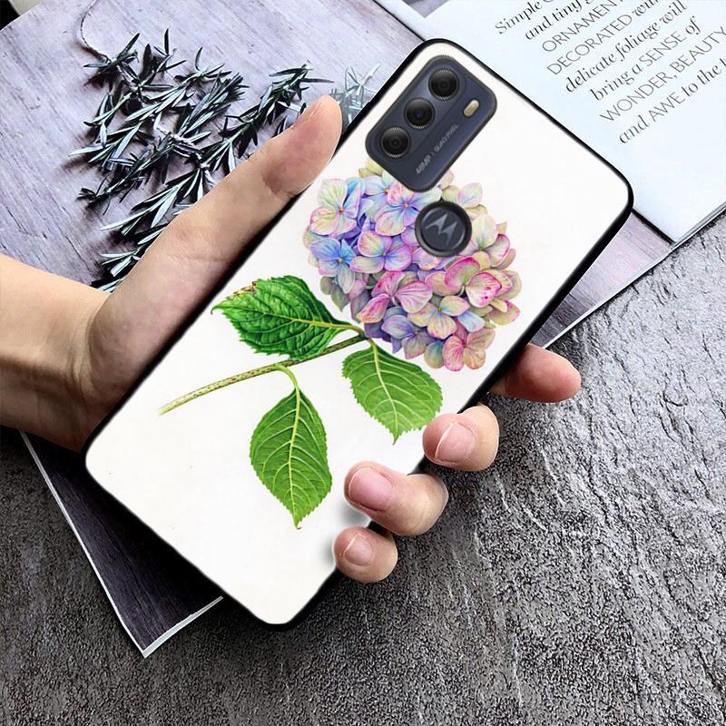 Etui na telefon z motywem hortensji dla Motorola Edge 50 40 Pro 40 30 Ultra Neo G Power G Stylus G Play E32 E20 E40