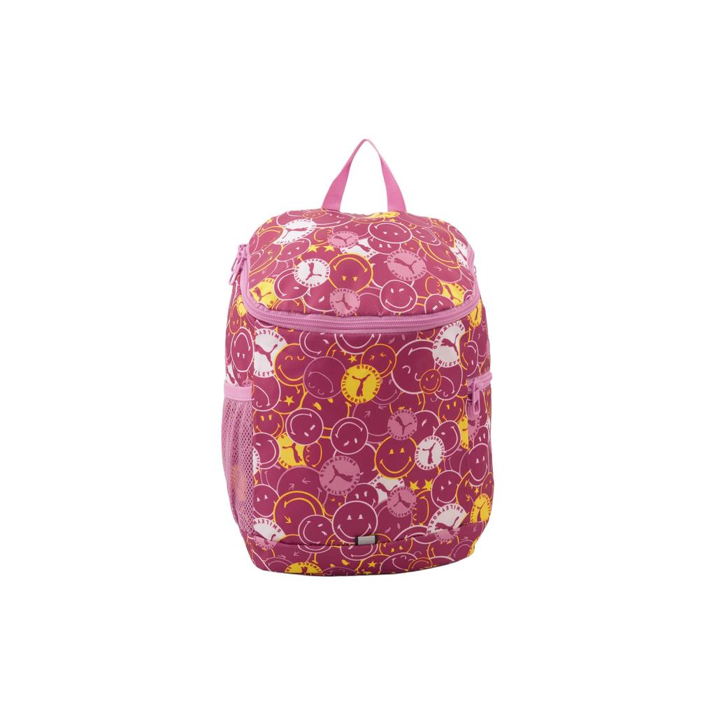 New PUMA SMILEYWORLD Collaboration Fabric Backpack Women's Burgundy 078767-02