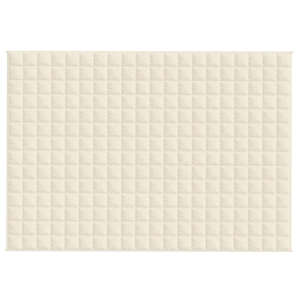 Vidaxl Koc Obciążeniowy, Kremowy, 137X200 Cm, 10 Kg, Tkanina