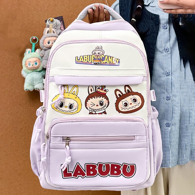 LABUBU Rucksack Schultasche Rucksack Kindertasche LABUBU Grundschulrucksack Mädchen Junge Schulrucksack 6 Farben