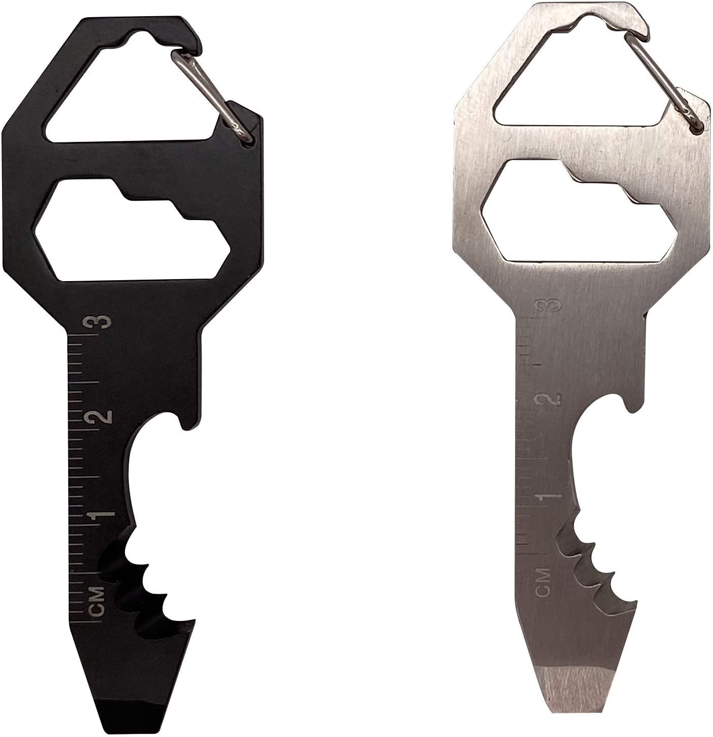 

5-в-1 Брелок з нержавіючої сталі Multitool Edc брелок інструмент відкривачка викрутки гайковий ключ лінійка срібний