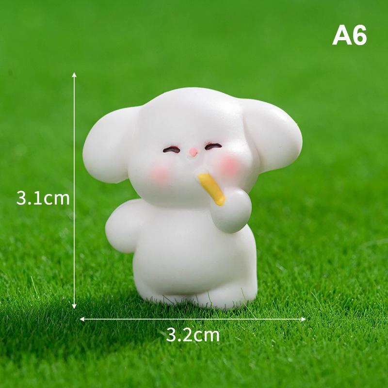 

1 шт. Миниатюрные милые фигурки собак, животные, смоляные щенки, ландшафтные украшения для украшения дома, подарочные аксессуары для стола A6