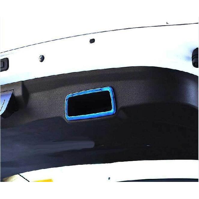 For Jeep Renegade 15-2023 Blue Titanium Tailgate Trunk Handle Lock Frame Trim