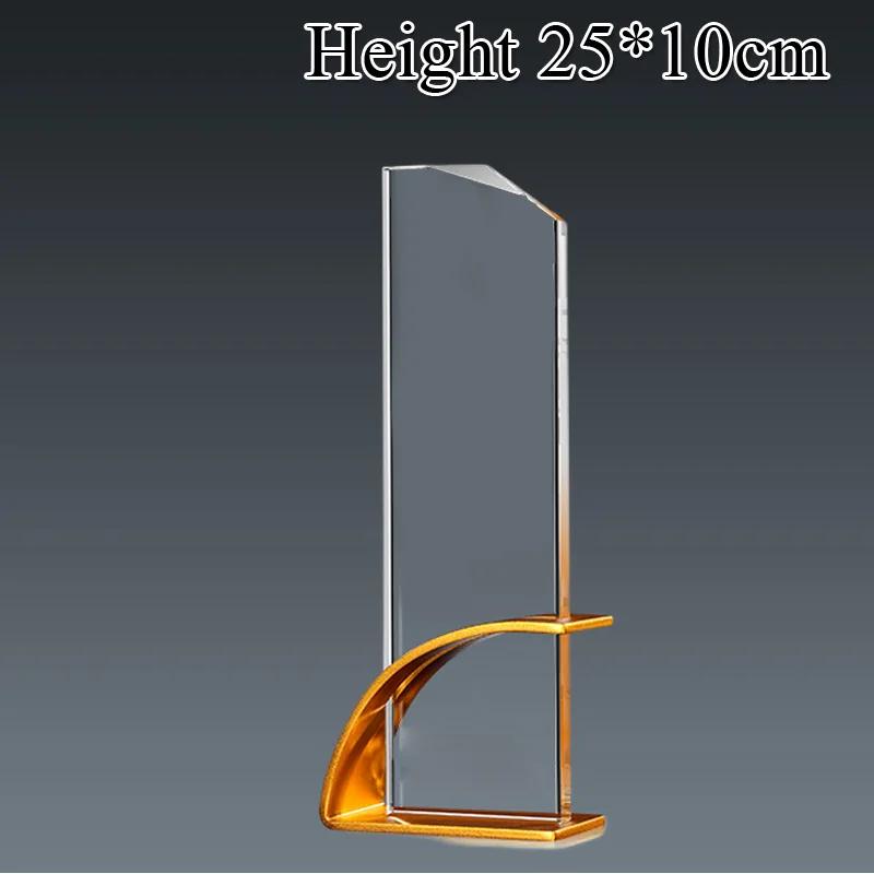 

Customized Crystal Trophy High-End Metal Gold, Silver, Copper, Award Honor Gift Excellent Employe Souvenir, Home Decoration, 1Pc