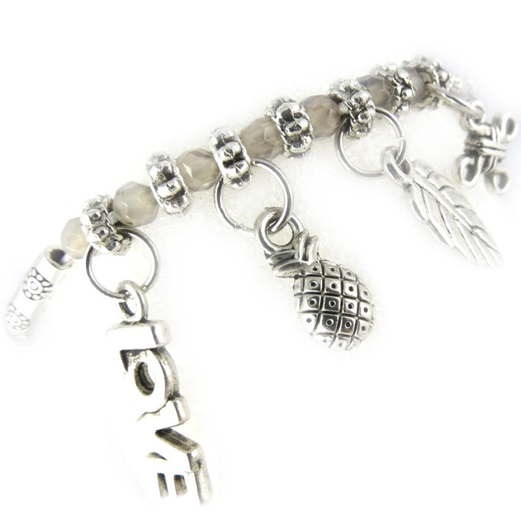 Les Trésors De Lily [K7285] - Šampaňský achátový náramek 'Minéralia'