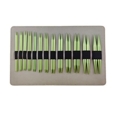13Pairs Interchangeable Circular Knitting Needle Set 3.0mm-10mm Aluminum Circular Knitting Needle Set with Leather Case