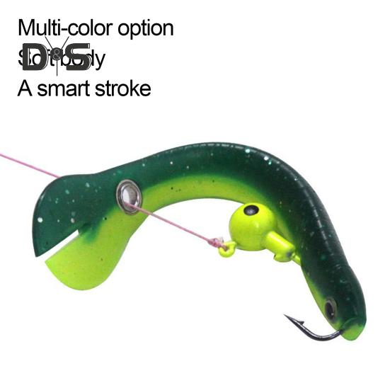 1/3/5Pcs 6.7CM/2G Soft Loach Lure PVC Bionic Loach with Hole Artificial Fishing Bait Saltwater Freshwater Bass Walleye Trout Snakehead Fishing