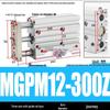 Compact Three-Axis Pneumatic Guided Rod Cylinder 12/16/20/25/32-10/20/40/50/75z