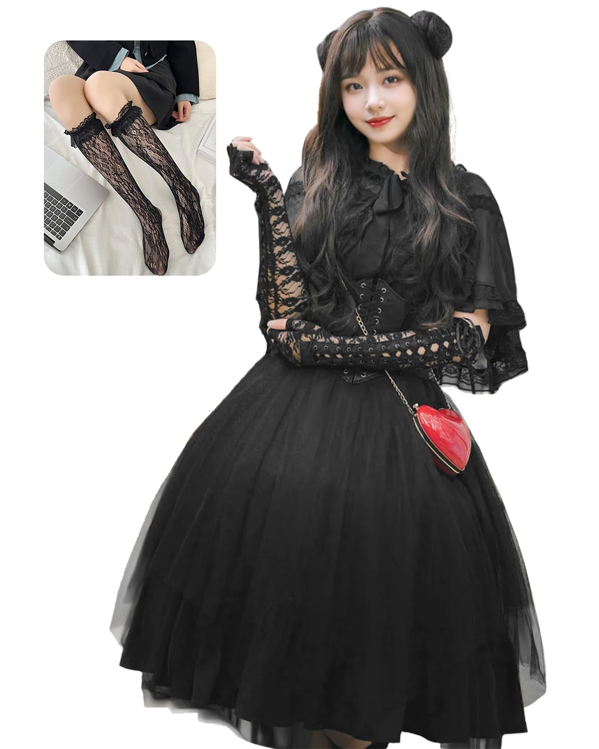 

JIURUN Лолита Готическая Лолита Сарафан Плюс Мори Сладкий Пояс Готический Женственный Цельный Костюм, Юбка, Косплей, Аниме, Размер, Девушка, Лолита, Верхняя одежда,