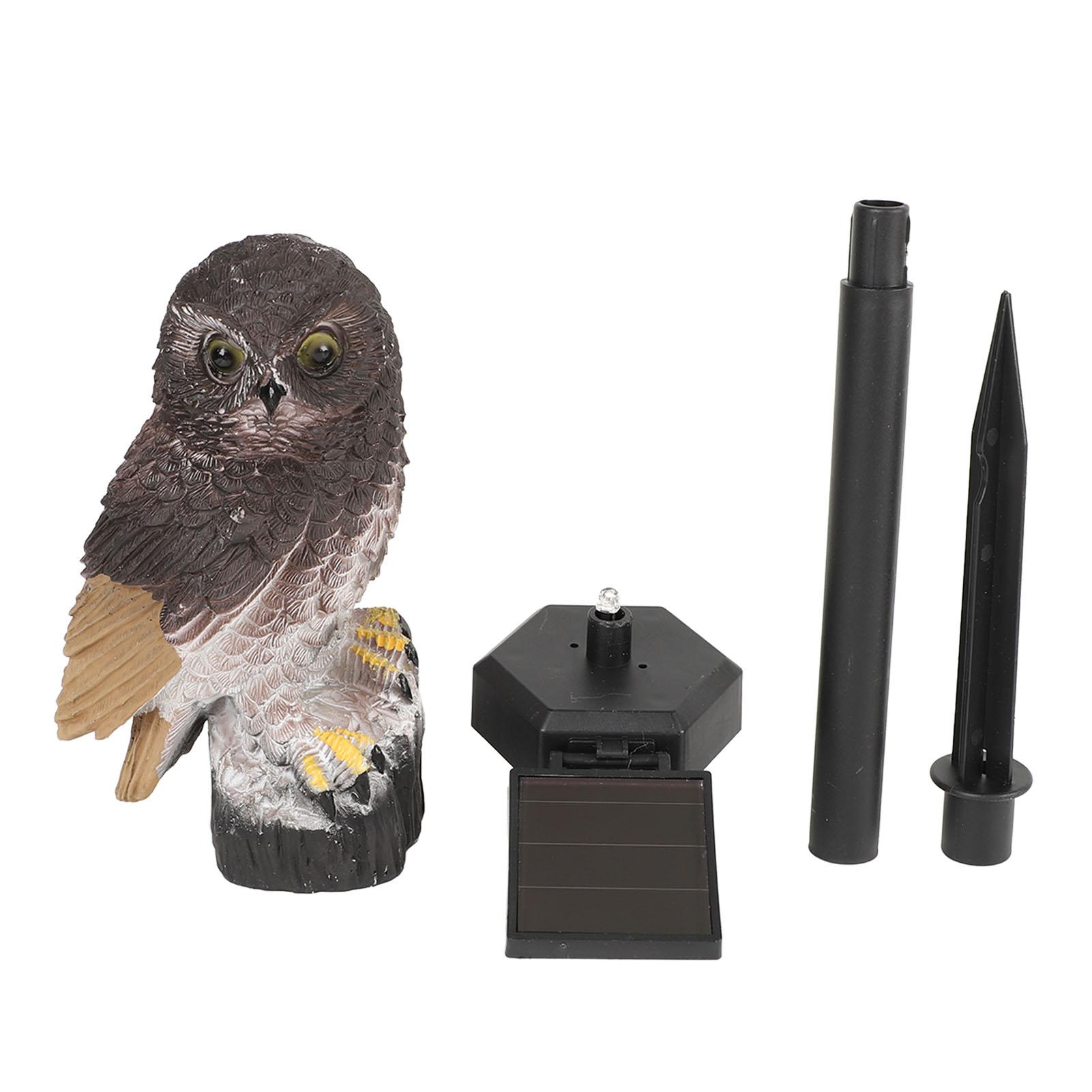 

Сова Солнечный садовый светильник Водонепроницаемый декоративный светодиодный светильник с колышком для ландшафтного дизайна газона Brown