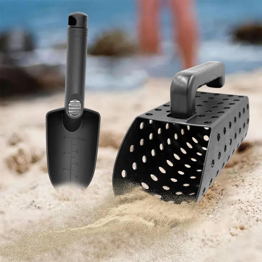 Plastic Metal Detector Shovel Rust Resistant Compact Detecting Sifter Versatile Manual Sand Scoop Shovel for Outdoor Beach ABS