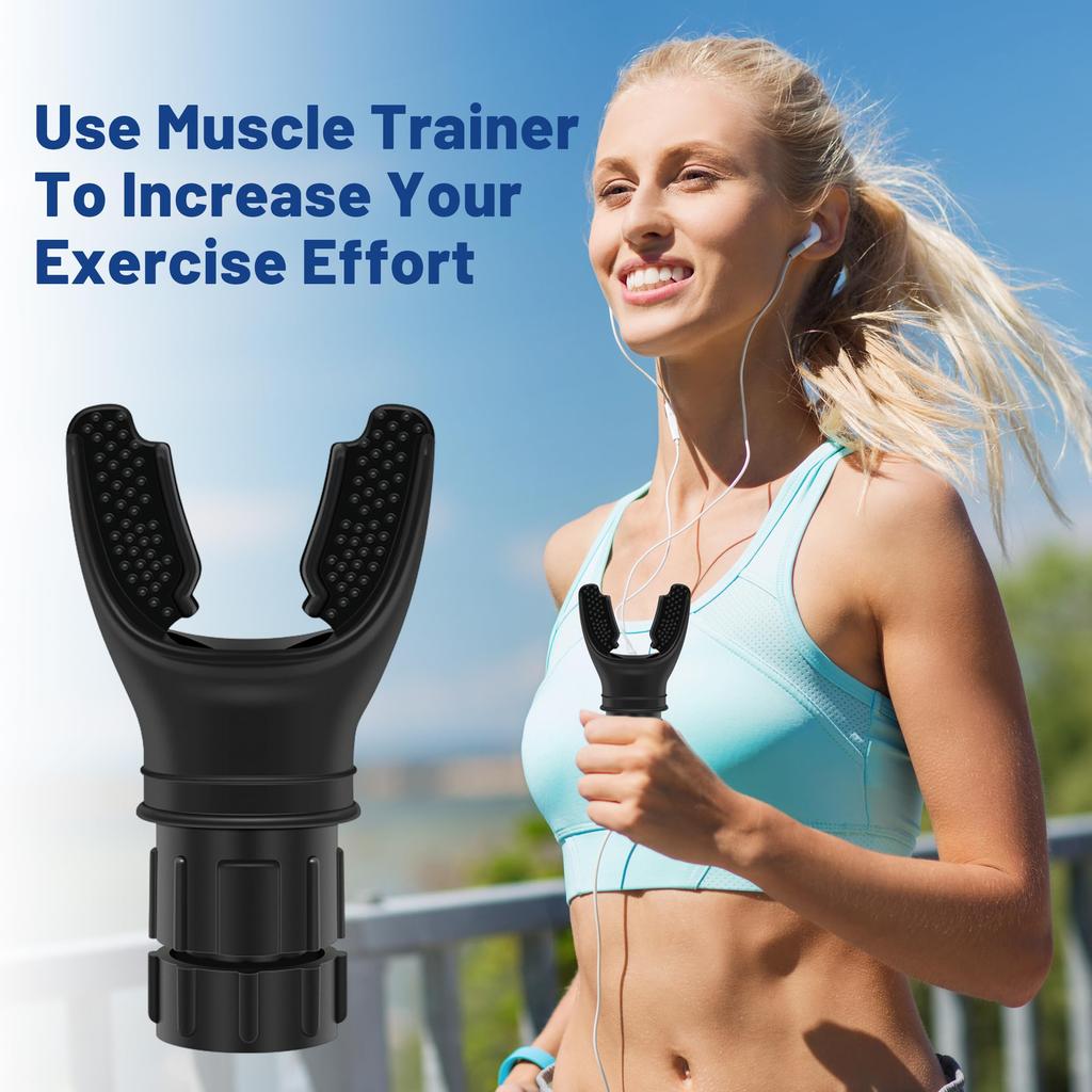 Portable Breathing Trainer with Pure Silicone Adjustable Oxy-fit Breathe Trainer, Adjustable Muscle Trainer with Soft Silicone F