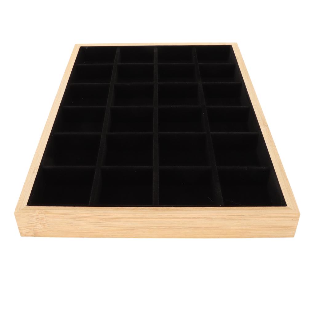 Jewelry Storage Display Trays Multipurpose 24 Grids Jewelry Tray for Ring Earring Bangle Bracelet