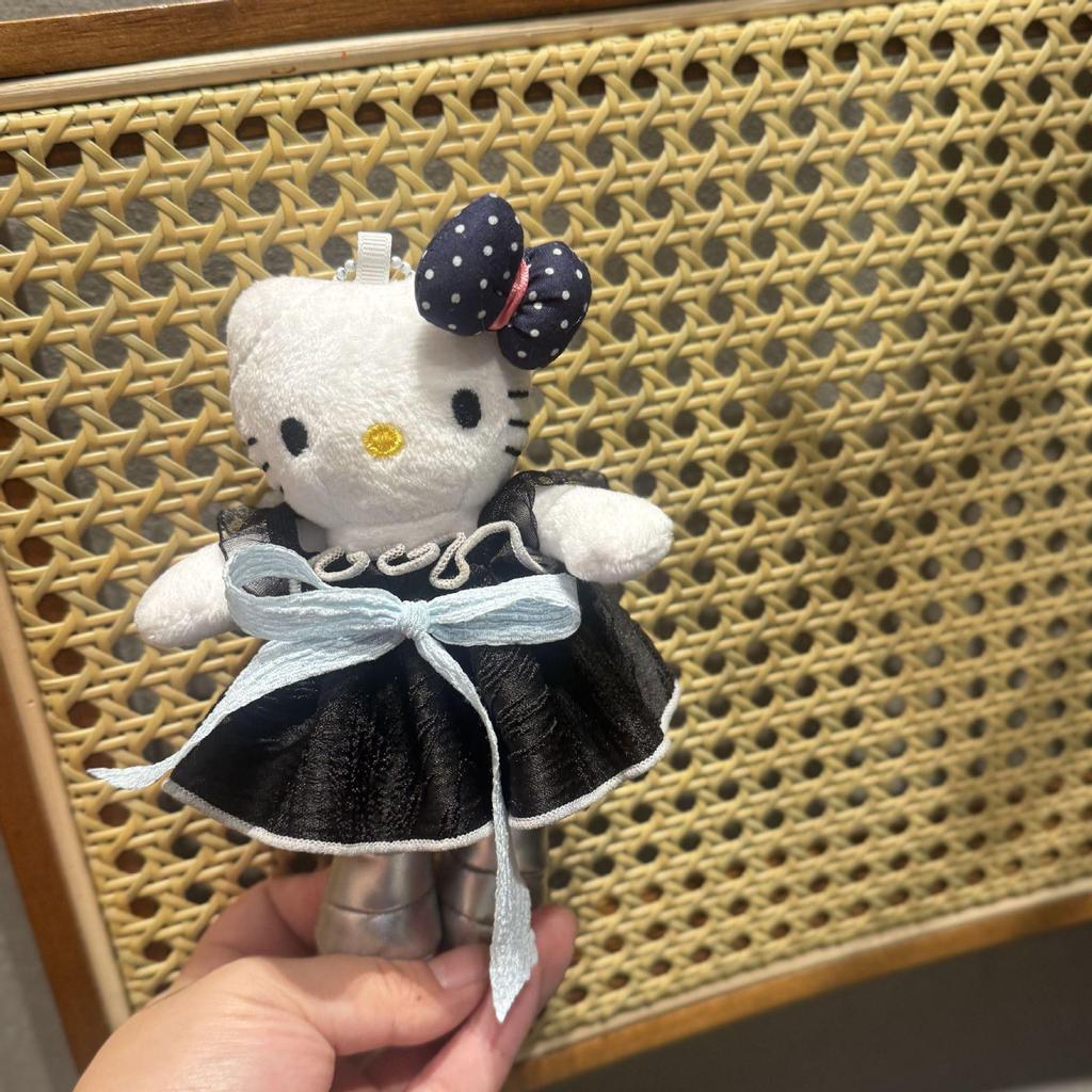 Long-legged White Cat Doll with Clothes - Cute Girl Ornament Keychain Gift