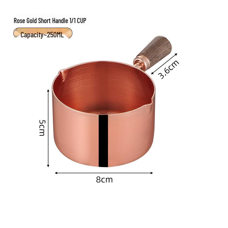 304 Stainless Steel Sauce Cup with Wooden Handle, Custom Logo, Multiple Specifications - Ideal for Steakhouses & Restaurants.