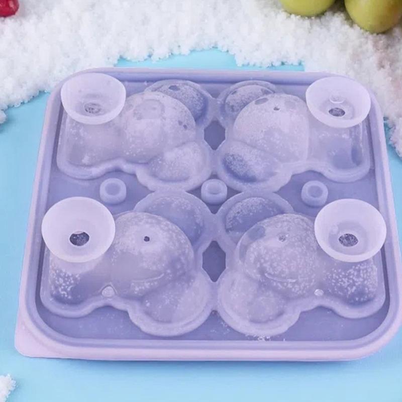 Einfaches Auslösen von Eisformen Flexible Silikon-Eiswürfelmaschine Einzigartige Koala-Form Eiswürfelbehälter für Suppen-Gefrierfächer Wein Saft Langlebig