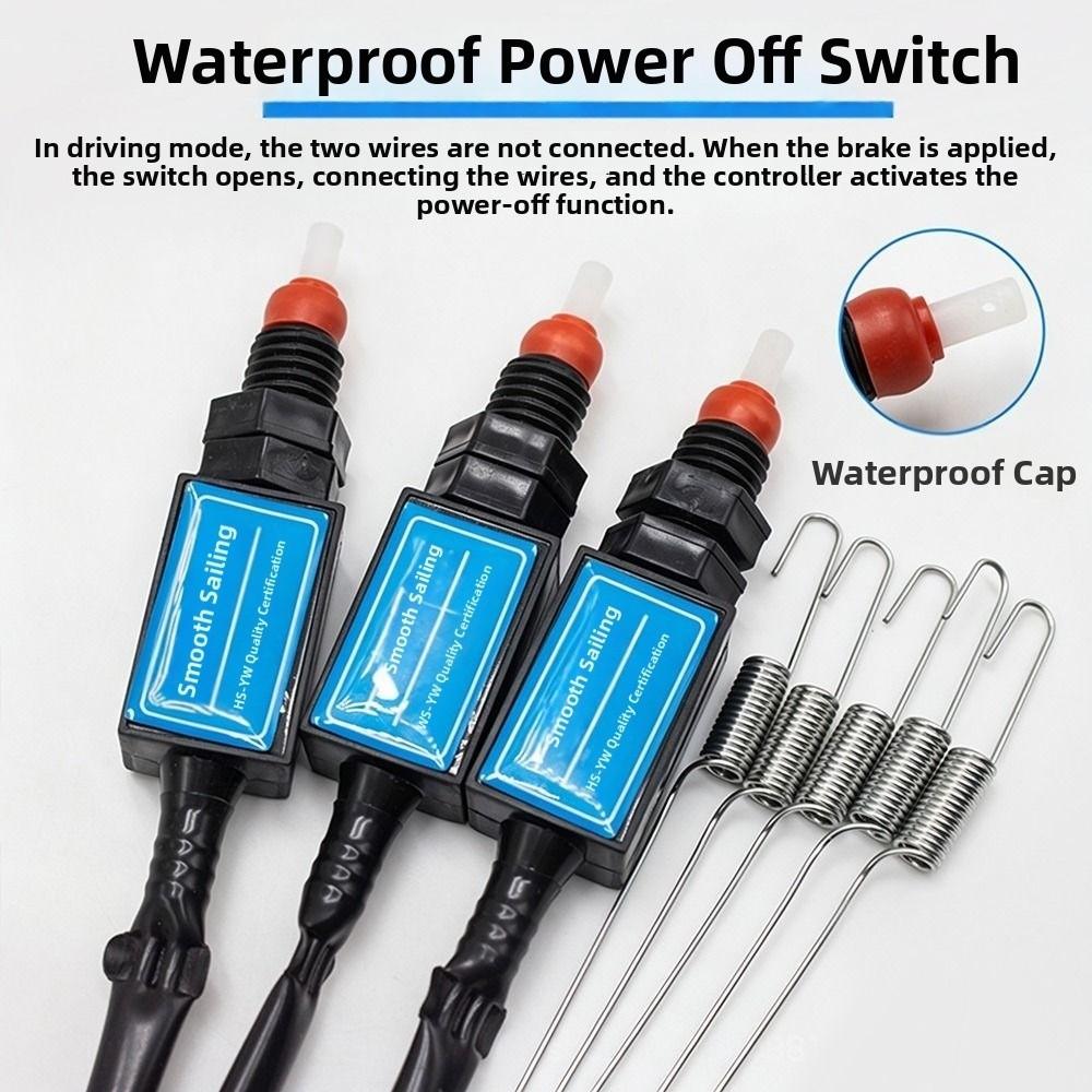 Universal Electric Bike Brake Power-off Switch Foot Brake with Broken Wires  for Electric Tricycle