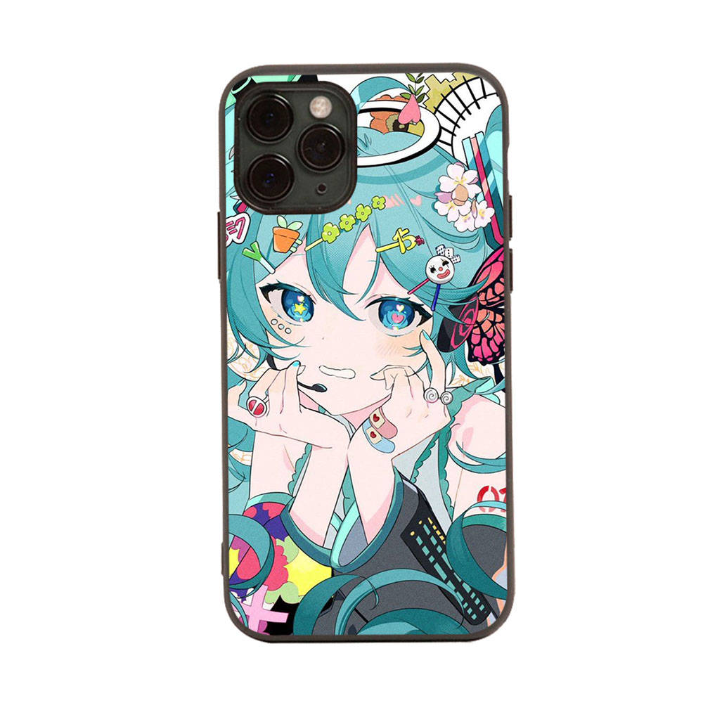 Case for Samsung A04 A14 A23 A34 A54 M23 M33 M52 M53 Realme 10 9 C30S C35 C55 VIVO Y02S Y21 Y51 X80 Pro Transparent Cover WI70 Hatsune Miku