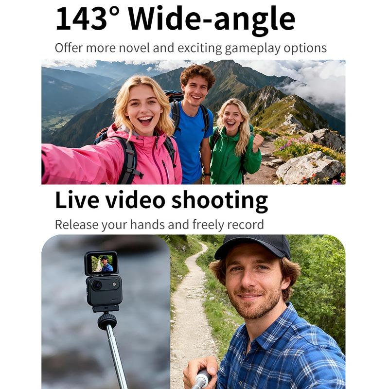 Y360 Sports Camera Life Recorder with Flip Screen Vlog Anti Shake 1080P Ultra Clear Recording 143 ° Wide-angle Portable Camera