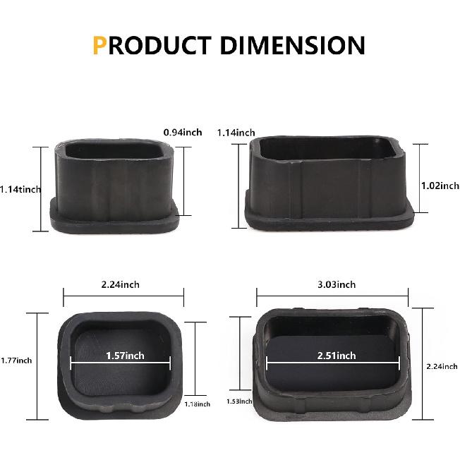 Crash Bar End Caps Front Axle Plug for 2021 2022 2023 2024 2025 New Ford Bronco 2/4 Door Exterior Accessories Rubber Stopper Protection Cover Front