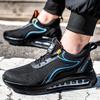 Fashion Air Cushion Safety Shoes Men Breathable Steel Toe Work Shoes Protective Lightweight Sport Work Sneakers Black Work Safety Boots