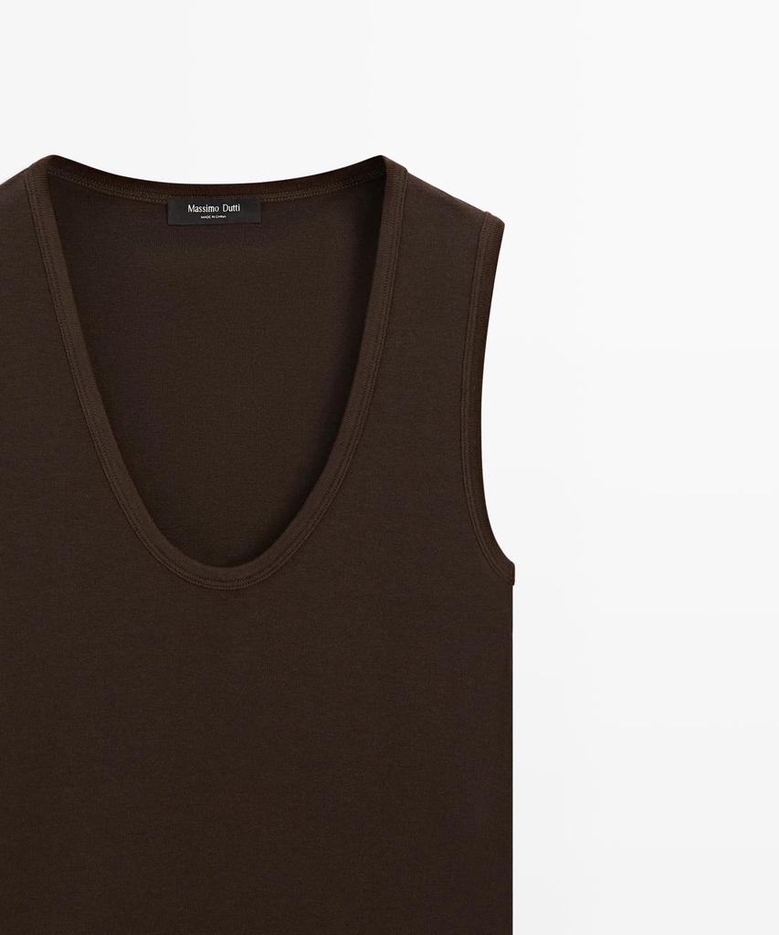 Masimodutti V-Neck Sleeveless T-Shirt