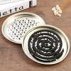 Mosquito Coil Holder Stainless Steel Zigzag Grid Large Fireproof Mosquito Coil Tray Bracket Box