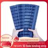 20mm Blue A4 Binding Strips, 10-Hole Edge, 100 Pack