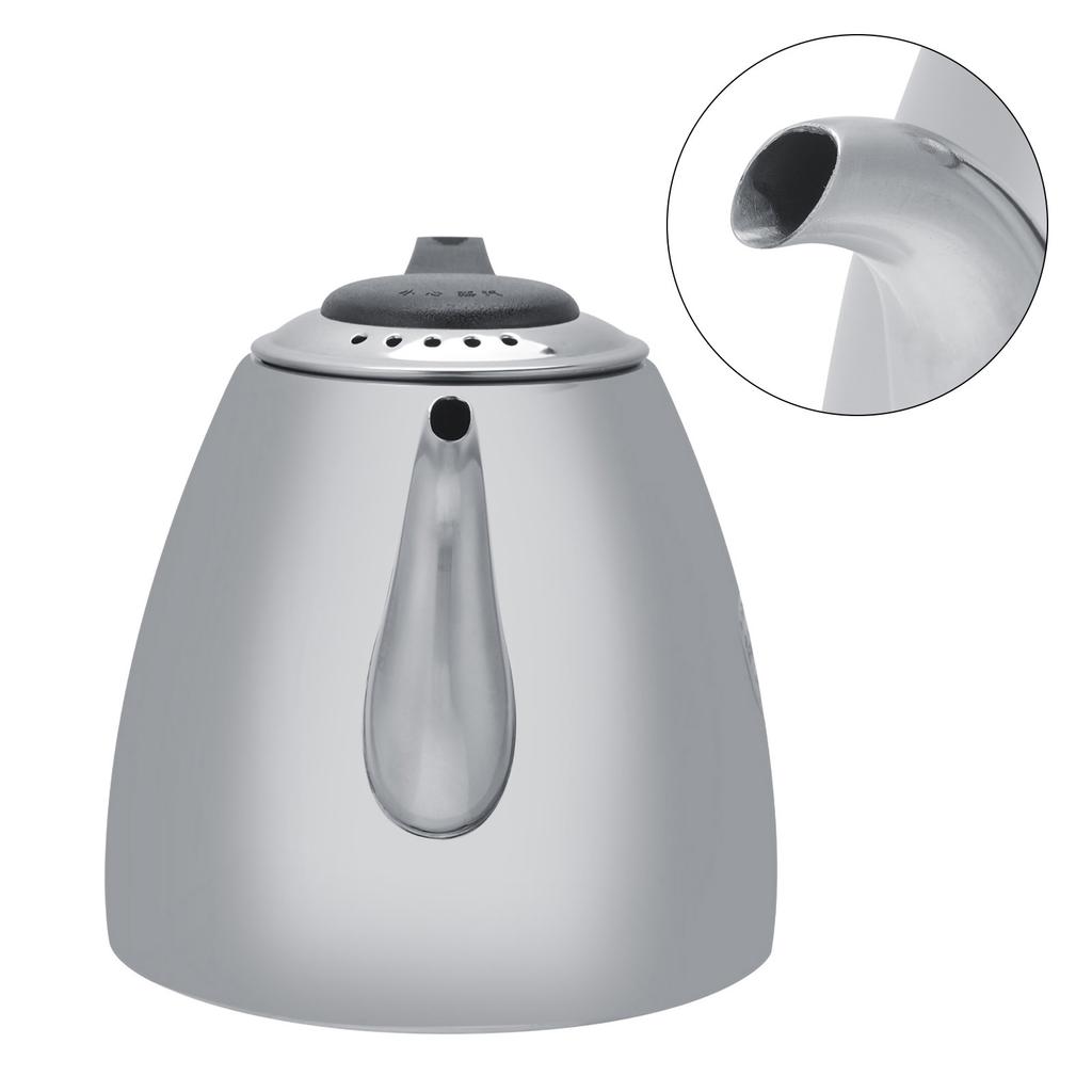 1,2l 1,5L Rostfritt Stål Spishäll Tekanna T Kaffekanna Vattenkokare Värmebeständigt Handtag 1,5L