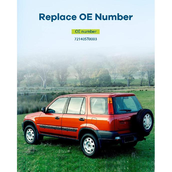 LUJUNTEC Vnější klika dveří přední strana spolujezdce Náhrada za 1997-2001 pro Honda pro CR-V Černá