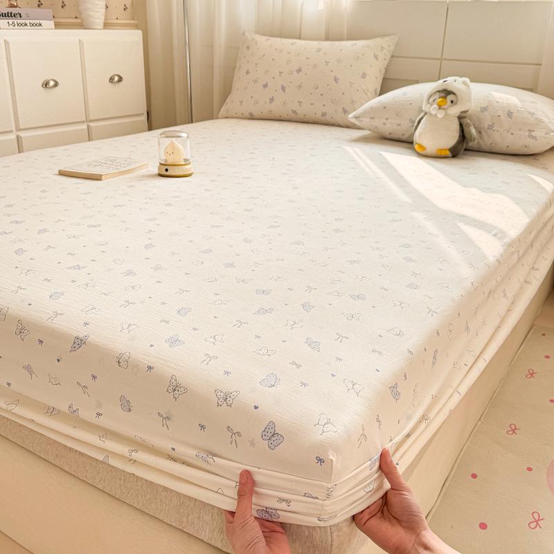 Spring/Summer A-Class Cotton-Like Fitted Sheet: Skin-Friendly, Non-Slip, Dustproof Mattress Protector