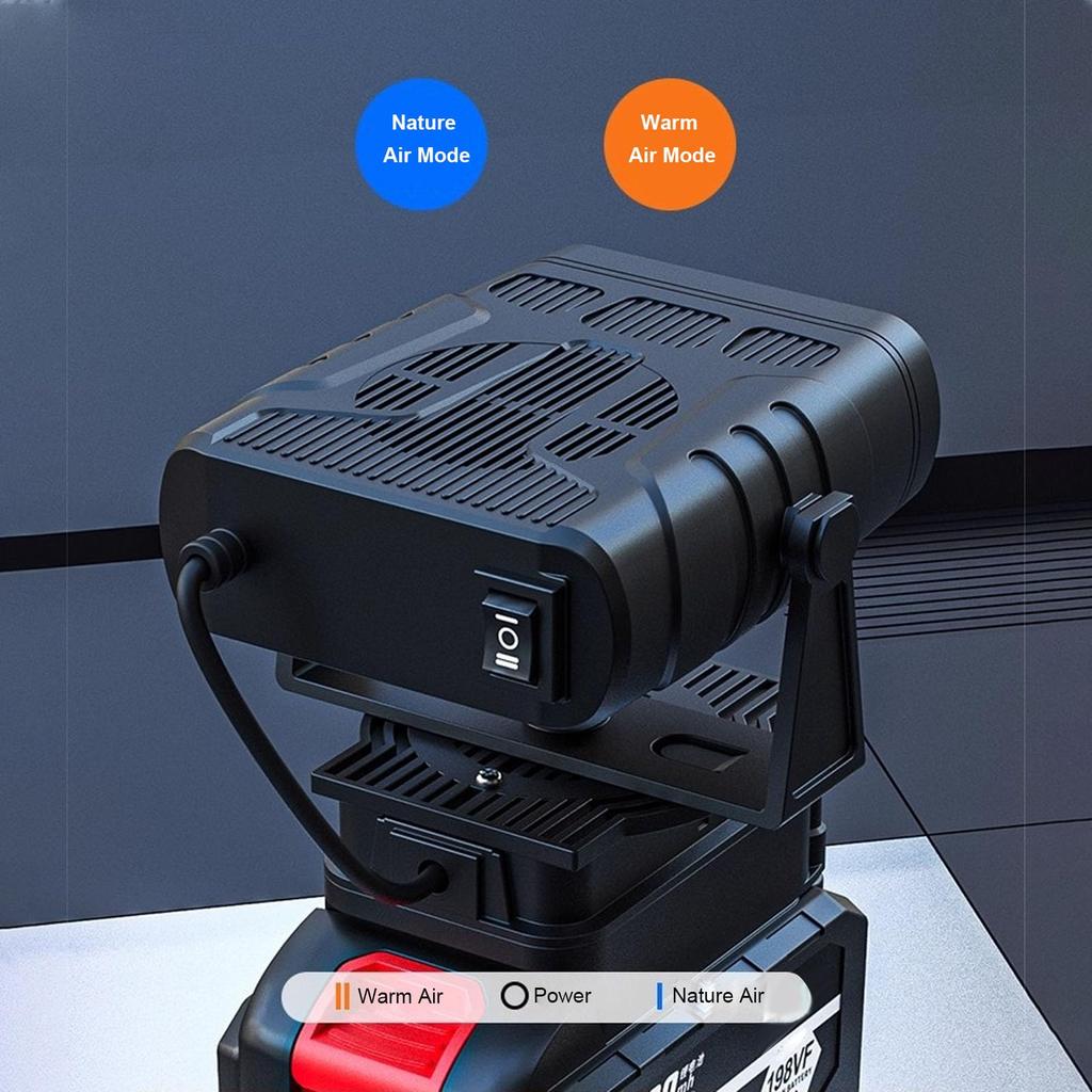 Yanmis Operated Space Heater, 170W Portable Car Heater Debugger Cordless Heating Fan,