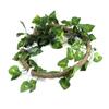 Reptil Klättergren Flexibel Djungel 3.28ft Rattan 1st Vinstock(3.28ft Rattan+Scindapsusblad)