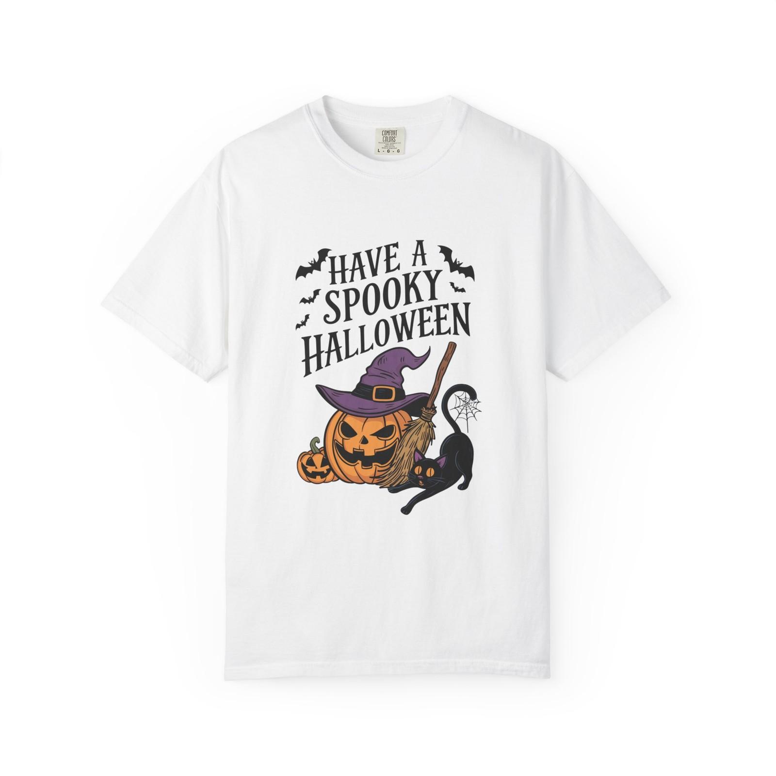 Have a Spooky Halloween pumpkin witch hat T-Shirt | Halloween tee S