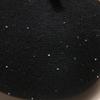 Korean Versatile Little Fragrance Style Sequin Beret Autumn and Winter British Retro Warm Octagonal Hat Outdoor Casual Hat Women