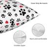 Hunde Pfote Katze Herz Fußabdrücke Kissenbezug 40*40 cm Polyester Dekokissenbezug Schlafzimmer Dekoration Bettwäsche Sofa Kissenbezug