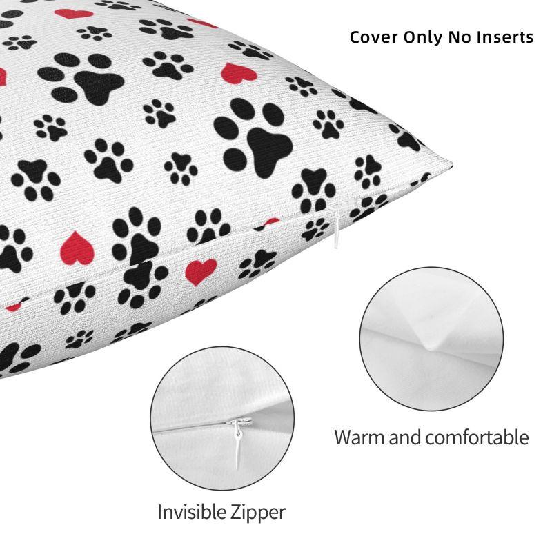 Dog Paw Cat Heart Footprints Cushion Cover 40*40 cm Polyester Throw Pillow Case Bedroom Decoration Bedding Sofa Pillowcase