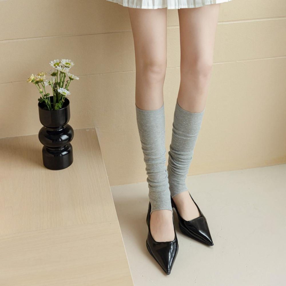 Chaussettes hautes fines unies Chaussettes hautes mode pour femmes Dames