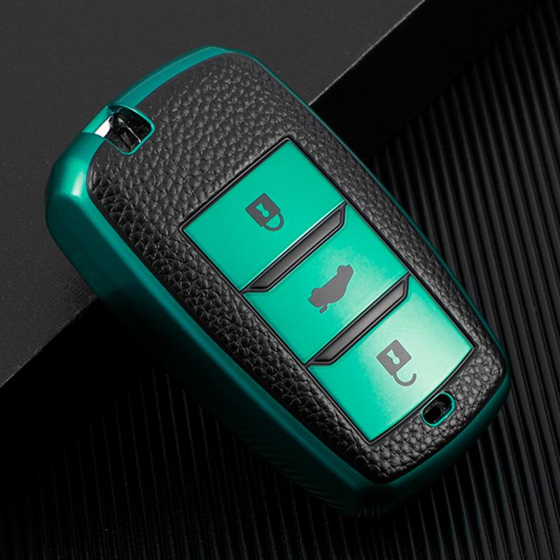 Leather TPU Car Smart Key Cover Bag Case Shell Protector Keychain for Changan Eado CS35 Raeton CS15 V3 V5 V7 Accessories