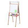 Kids Easel, Toddlers Art Easel, Wooden Kid Easel with Paper Roll, Height Adjustable Magnetic Double Sided Easel, Kids Dry Erase Board