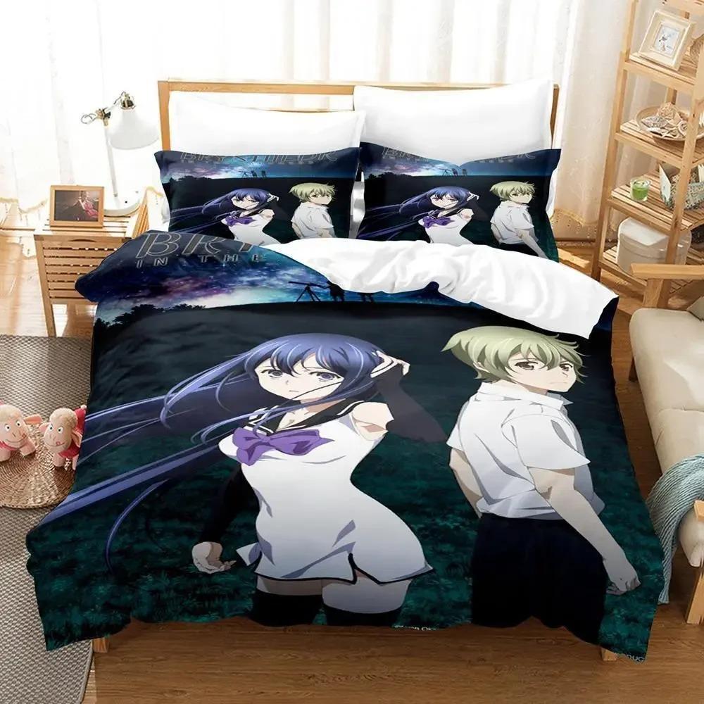 Gokukoku No Brynhildr Bedding Set Single Twin Full Queen King Size Bed Adult Kid Bedroom Duvet cover Anime Bed Sheet